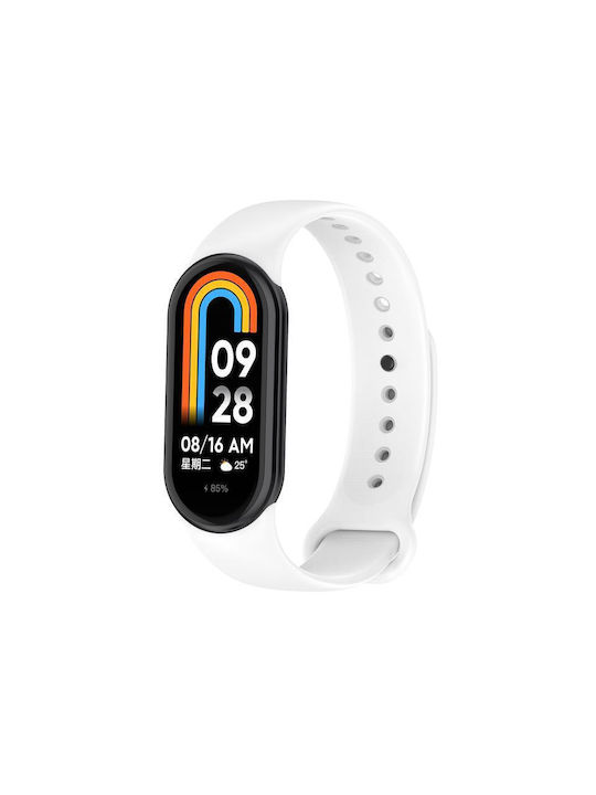 Curea Mi Culoare Full Face Alb (Smart Band 8 / Smart Band 9 / Smart Band 10)