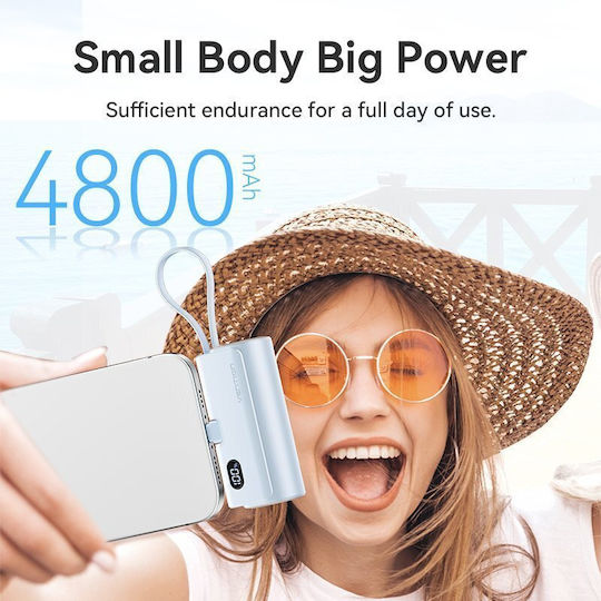 Vention FHRW0 Lightning Power Bank 4800mAh 22.5W με Θύρα USB-C Λευκό