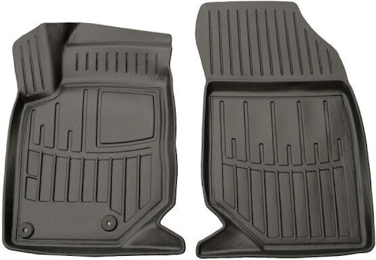 Rubber Floor Mats Compatible with Opel Mokka II Corsa F Peugeot 208 II 2008 II DS DS3 Crossback 2 Pieces