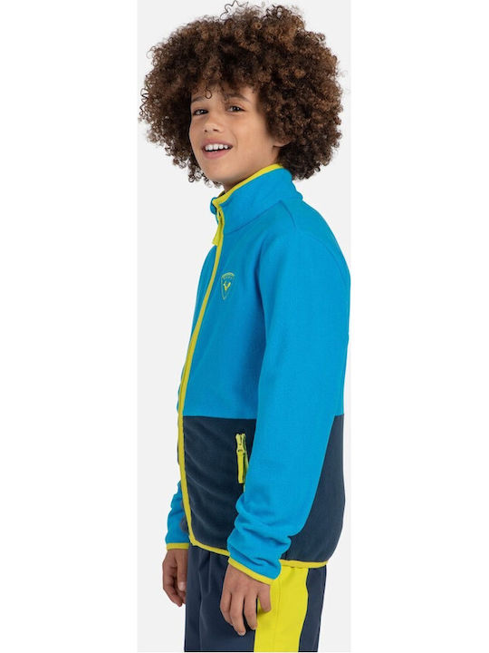 Kinder-Strickjacke Vlies Hellblaue