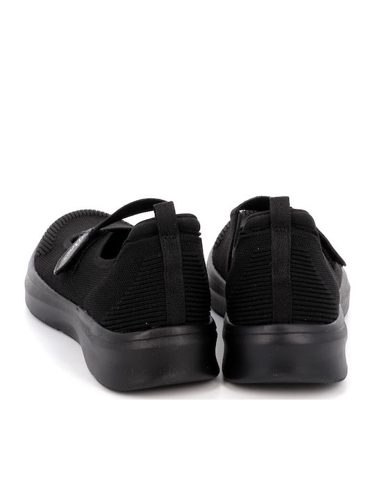 Women's Ballerina Shoes With Strap In Black Colour