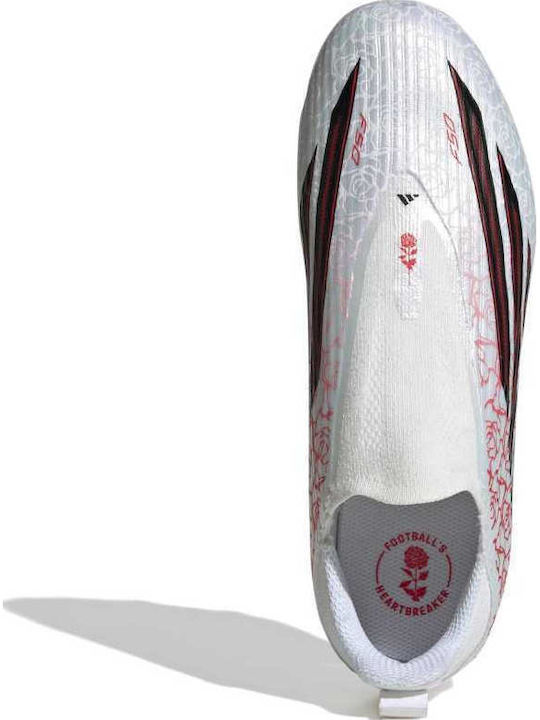 adidas Kids Soccer Cleats F50 League Molded White
