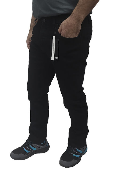 Ανδρικό Παντελόνι Τζιν με Regular Εφαρμογή Black