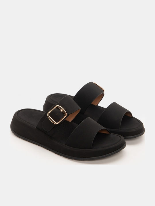 Sandale Casual Damă Flatforme Negre