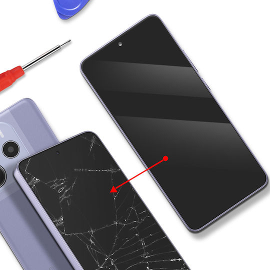 Clappio Full Screen Xiaomi Redmi Note 14 5G Amoled Панел Стъкло Шаси Лавандулов