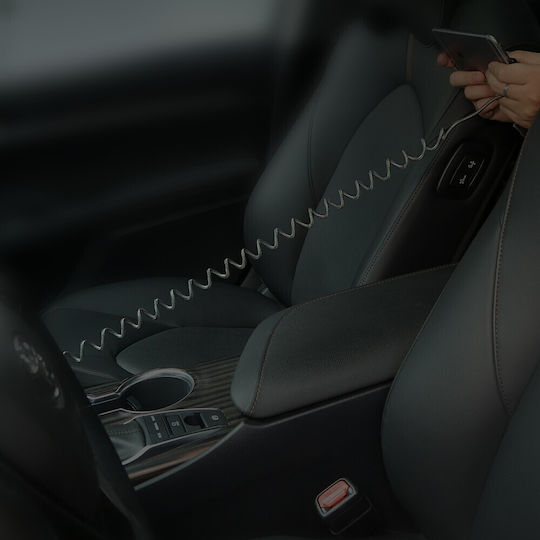 Mcdodo Abgewinkeltes USB Typ-C Kabel Spiral Feder Schnellladekabel mit LED