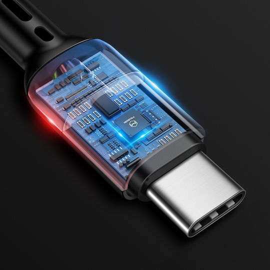 Mcdodo Usb-c Spiral Spring Cable Fast Charging Usb Type-c Led 2m