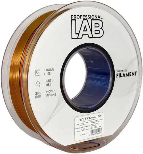 Filament Silk PLA Pentru Imprimantă 3D Profesional Lab 1 Kg 1.75 Mm Tricolor Roșu Galben Albastru