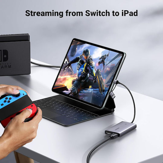 HDMI към USB-C/USB-A карта за заснемане на видео 4K Loop-out 2K 30Hz запис Plug & Play за живо излъчване съвместима със смартфон конзола DSLR камера лаптоп Windows PC MacOS Linux