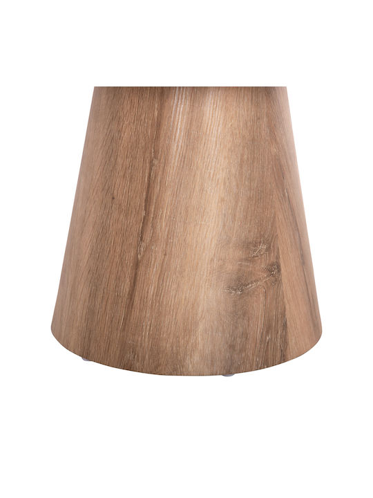 Round Central Coffee Table Karan Wooden Natural Colour W80xL80xH45cm
