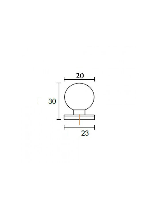 Import Hellas 6050 Knob Furniture made of Metallic in Black Color D20mm 6050 0036-6054 1pcs