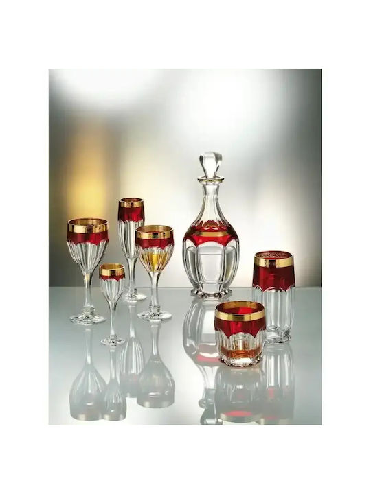 Bohemia Safari Rubin Set Gläser Whiskey aus Kristall 250ml 6Stück
