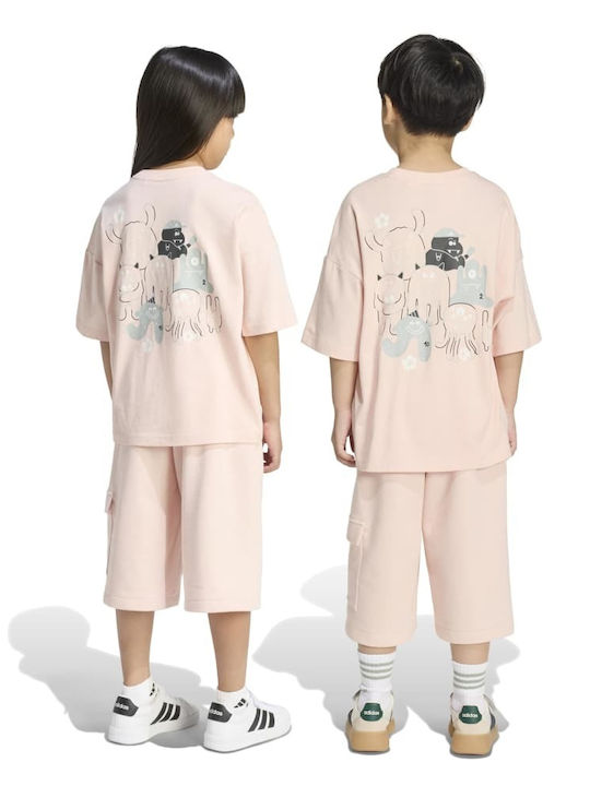 Kids Set with Shorts Summer 2pcs Pink