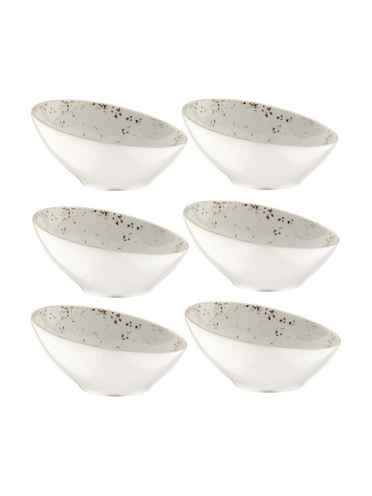 Bonna Grain Porcelain Salad Bowl White 16x16cm