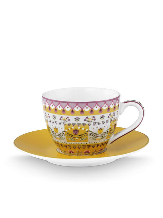 PiP Studio Lily Lotus Set Coffee Cups Porcelain Brown 2 Pieces