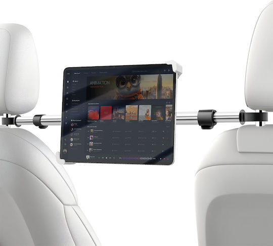 Avizar Suport Auto Tetieră Pentru Tablete 7” - 11” Smartphone-uri Rotire 360° Argintiu
