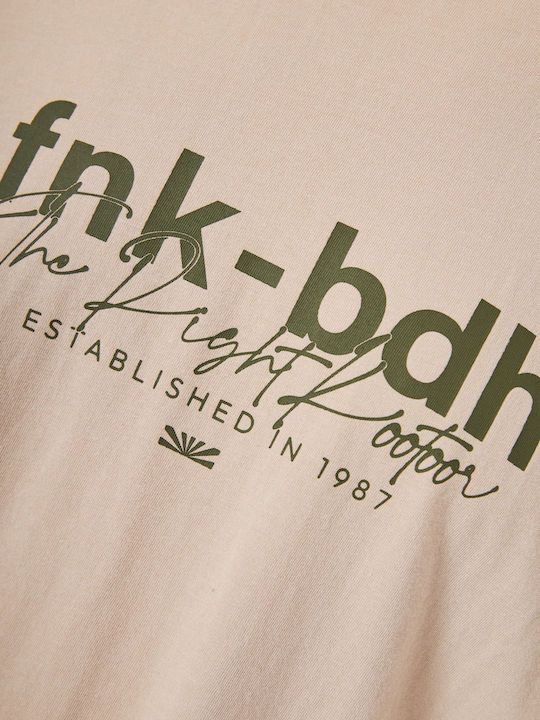 Funky Buddha Kurzarm T-Shirt Beiges