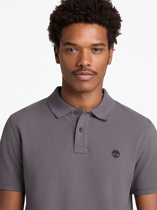 Millers River Pique Polo Short Sleeve Black Shirt