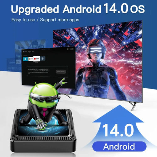 TV Box Q19 8K UHD With Wi-Fi 4GB RAM And 32GB Storage With Android 14.0 Operating System And Google Assistant