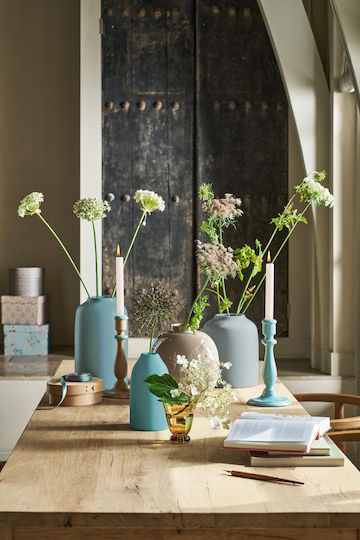 PiP Studio Dekorative Keramikvase Blau