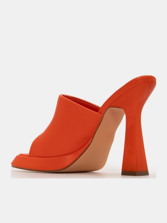 Flat Mules In Orange Colour