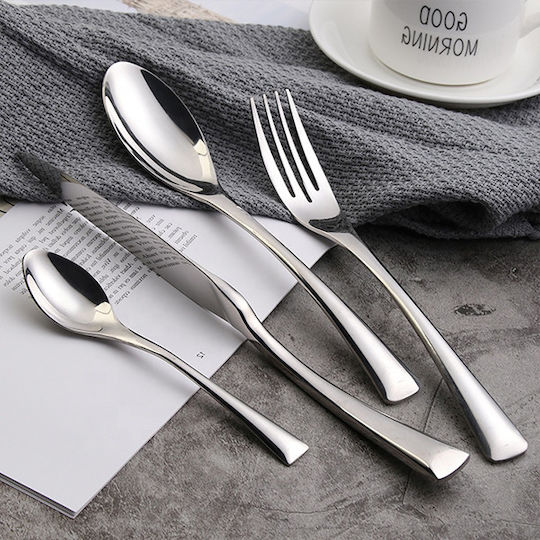 Raki Wicked Set Linguri Metalice Argintii 6 Bucăți