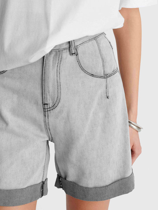 Damen Bermudas Jean Grau