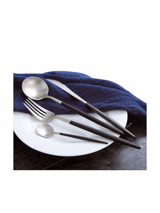 Raki Set Löffel Dessert / Eiscreme Inox Grau 6 Stück