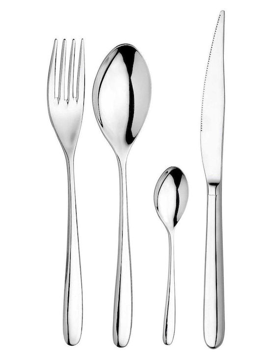 Inoxriv Set Linguri Desert / Înghețată Inox Argintii 15.5cm 6 Bucăți