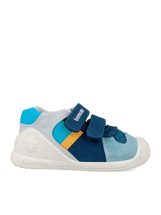 Παιδικά Sneakers Ανατομικά με Σκρατς Navy Μπλε