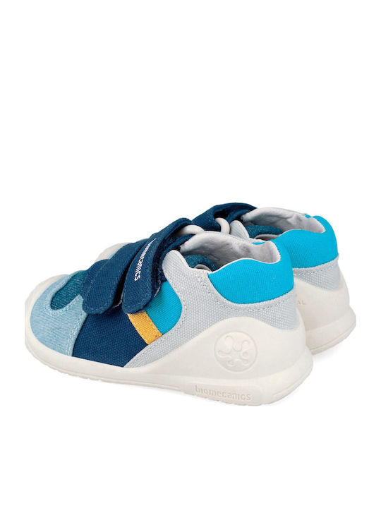 Παιδικά Sneakers Ανατομικά με Σκρατς Navy Μπλε
