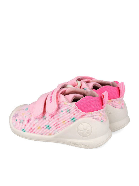Kids Sneakers Anatomic with Hoop & Loop Closure Pink