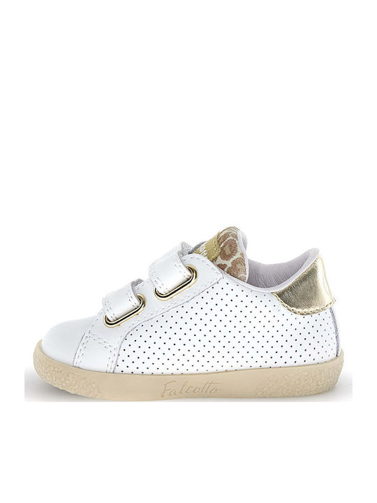 2 Vl Kids Sneakers with Hoop & Loop Closure Gold