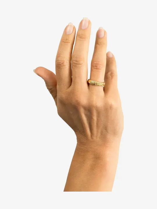 Buddha to Buddha Women's Silver Gold Plated Ring