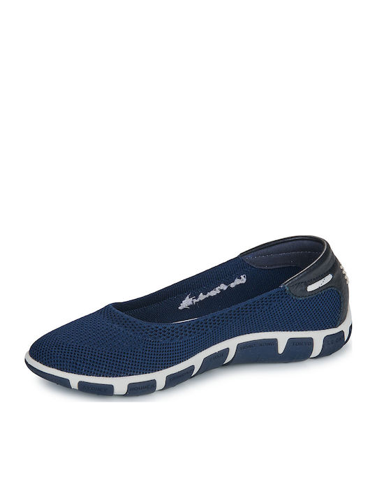 Damen Ballerinas Marineblaue