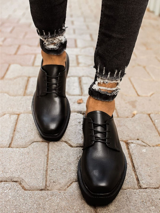 Leder Herren Freizeitschuhe Schwarz