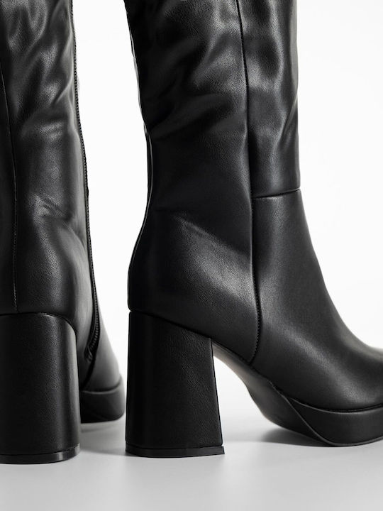 Women's Boots with High Heel Black X26-353-A-100-1-MAVRO