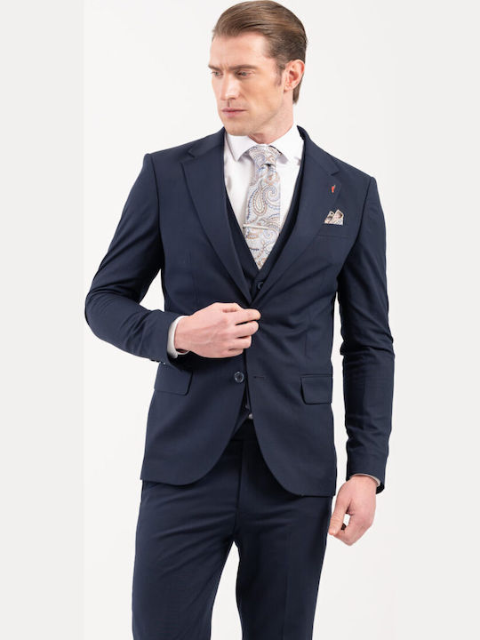 Men's Suit with Slim Fit Navy Blue