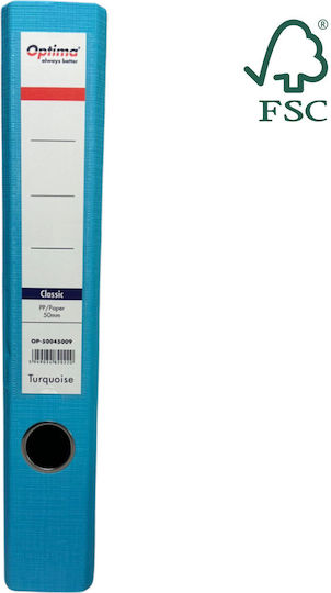 Optima Clasic & Premium A4 Binder Laminated Pp Paper Metal Edge 50 Mm Optima Classic Sky Blue