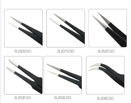 Best Antistatic Straight B-204esd Mobile Phone Service Tweezers