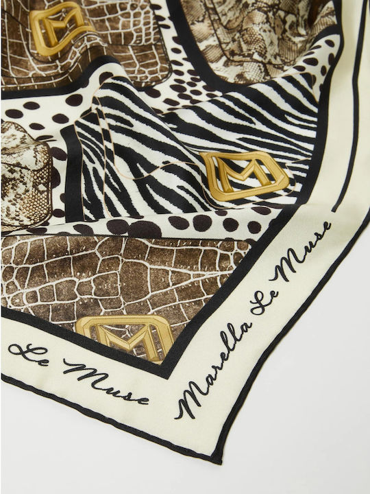 Marella Damen Seiden Schal Beige