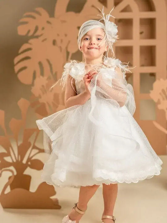 Baby Bloom White Baptism Dress with Lace