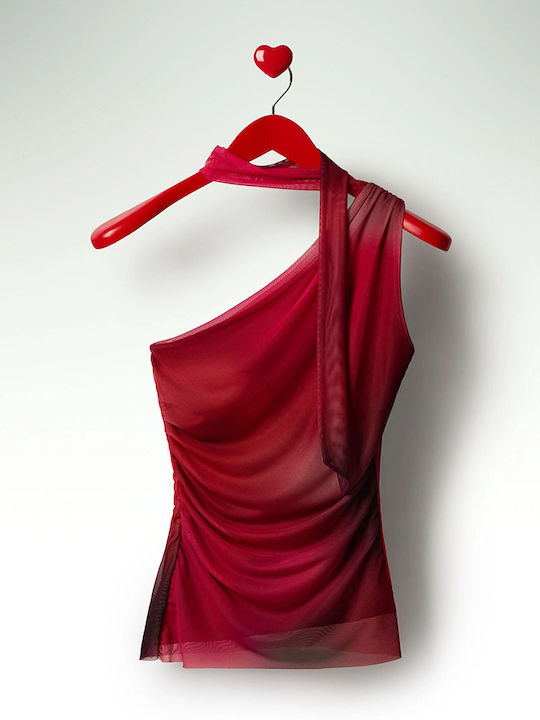 Women's Sleeveless Blouse Neon Pink