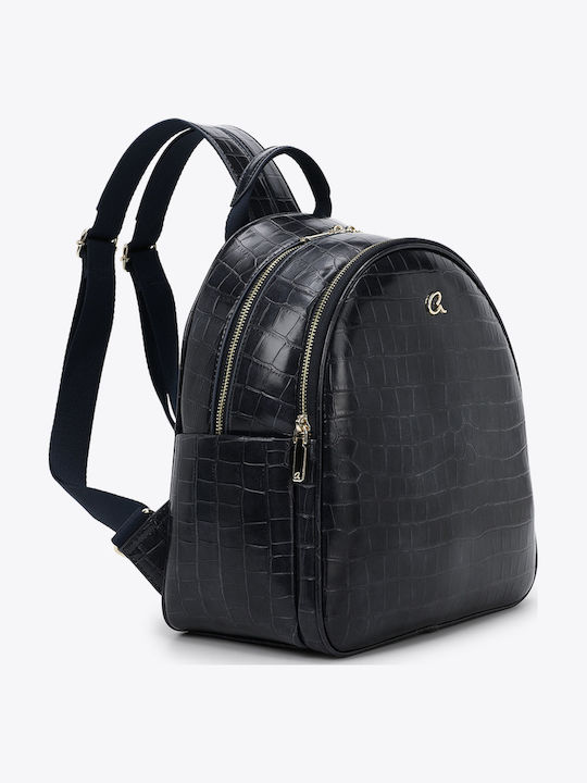 Damentasche Rucksack Krokodilmuster Blau
