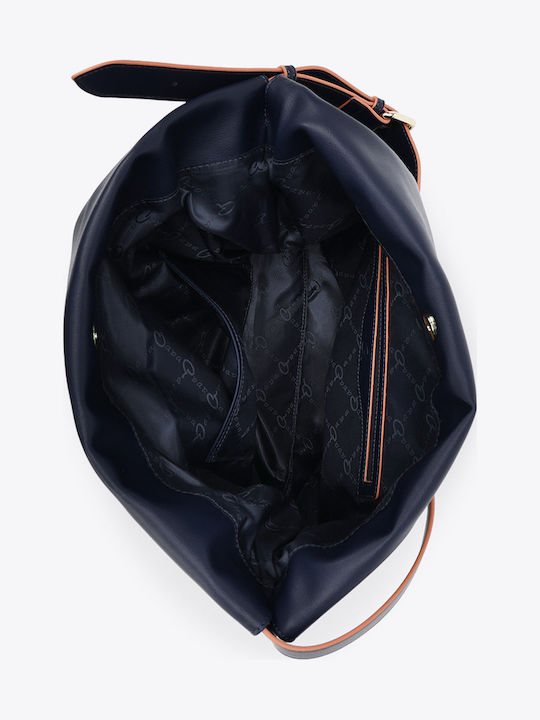 Women's Shoulder Bag from Artificial Leather Blue
