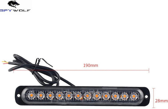 Spywolf First-Class Led Strobe Truck Volume Light Red-Blue 12Led 12/24V 6000Lm Tc-330