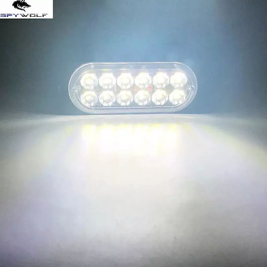 First-Class Led Strobe Truck Volume Light White 12led 12/24v 6000lm 8 Pieces Tc-357