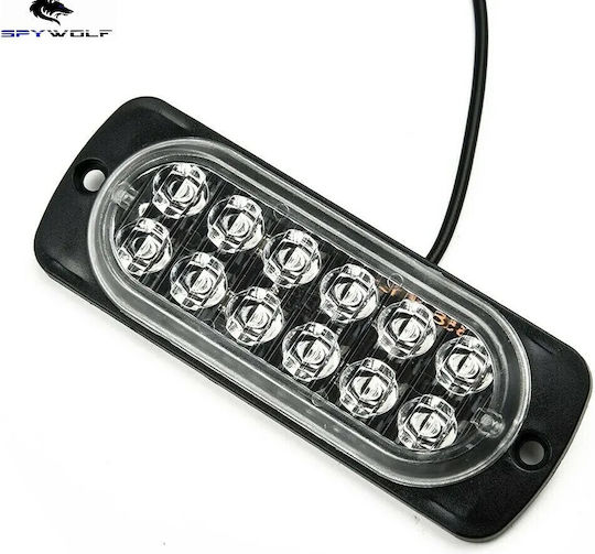 Primă Clas Led Stroboscop Lumini De Volum Alb 12led 12/24v 6000lm 10 Bucăți Tc-358