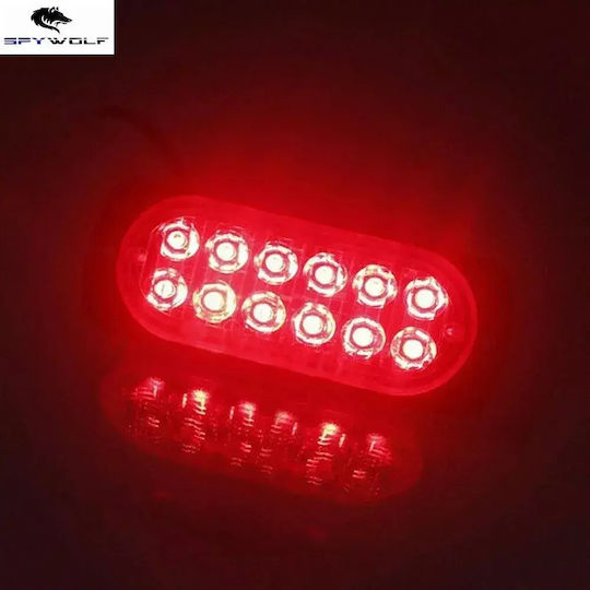 First-Class Led Strobe Φaro Όγκου Κόκκινο 12led 12/24v 6000lm 10 Stück Tc-352