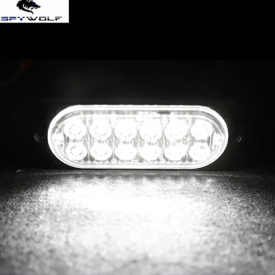 Primă Clas Led Stroboscop Lumini De Volum Alb 12led 12/24v 6000lm 10 Bucăți Tc-358
